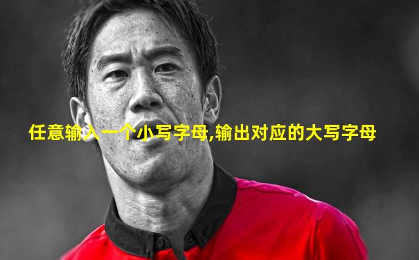 任意输入一个小写字母,输出对应的大写字母