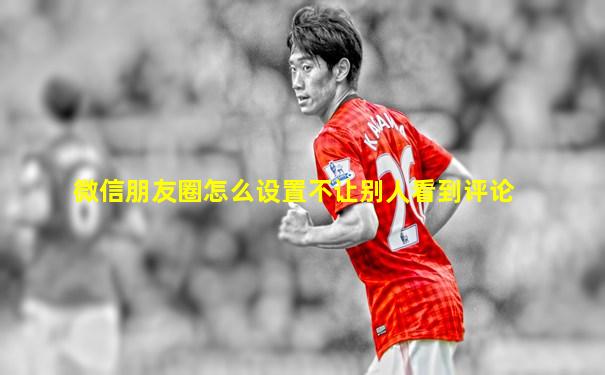 微信朋友圈怎么设置不让别人看到评论