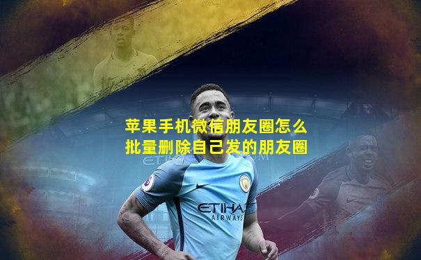 苹果手机微信朋友圈怎么批量删除自己发的朋友圈