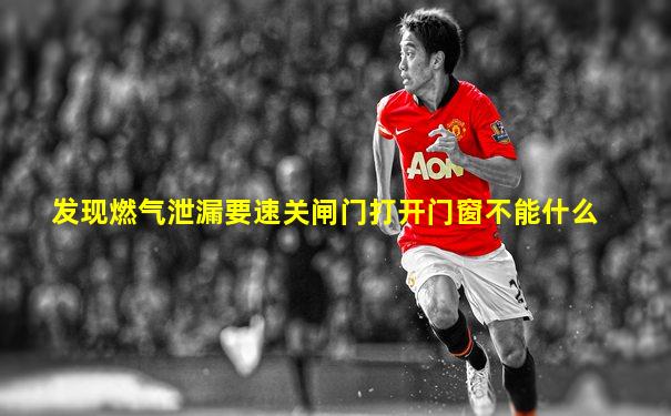 发现燃气泄漏要速关闸门打开门窗不能什么